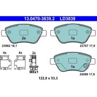 ATE 13.0470-3839.2 Bremsbelagsatz, Scheibenbremse