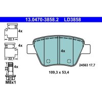 ATE 13.0470-3858.2 Bremsbelagsatz, Scheibenbremse