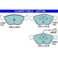 ATE 13.0470-7140.2 Bremsbelagsatz, Scheibenbremse
