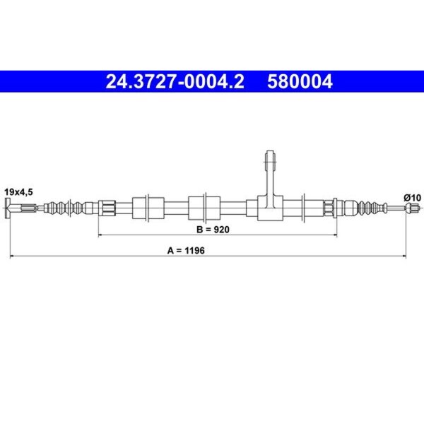 ATE 24.3727-0004.2 Seilzug, Feststellbremse
