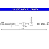 ATE 24.3727-0004.2 Seilzug, Feststellbremse