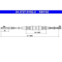 ATE 24.3727-0102.2 Seilzug, Feststellbremse