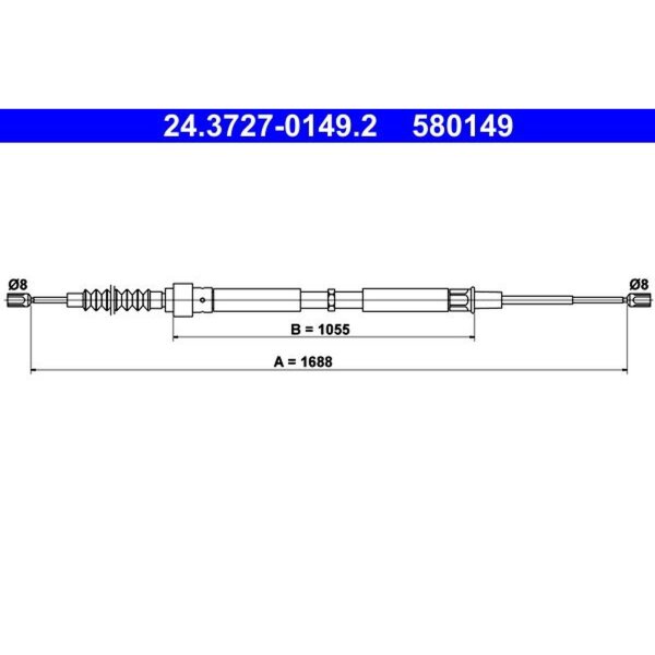 ATE 24.3727-0149.2 Seilzug, Feststellbremse