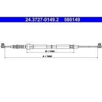 ATE 24.3727-0149.2 Seilzug, Feststellbremse
