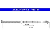 ATE 24.3727-0161.2 Seilzug, Feststellbremse