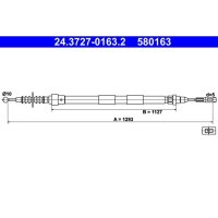 ATE 24.3727-0163.2 Seilzug, Feststellbremse