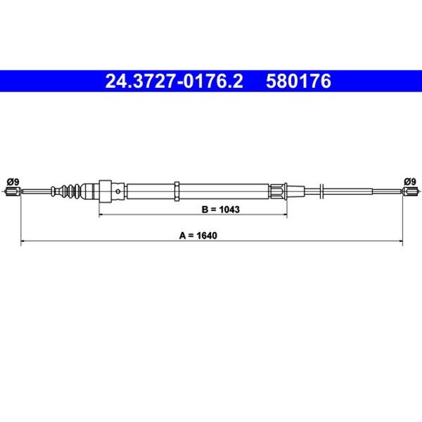 ATE 24.3727-0176.2 Seilzug, Feststellbremse