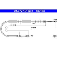 ATE 24.3727-0183.2 Seilzug, Feststellbremse