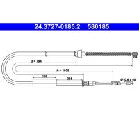 ATE 24.3727-0185.2 Seilzug, Feststellbremse