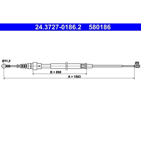 ATE 24.3727-0186.2 Seilzug, Feststellbremse