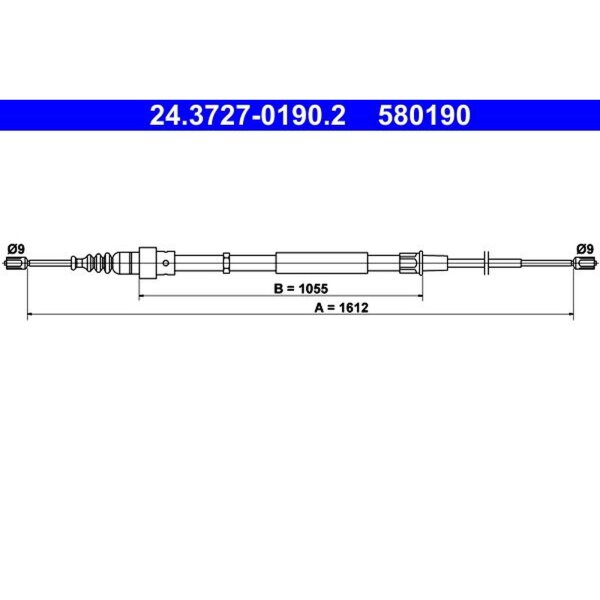 ATE 24.3727-0190.2 Seilzug, Feststellbremse