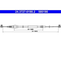 ATE 24.3727-0190.2 Seilzug, Feststellbremse