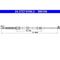 ATE 24.3727-0194.2 Seilzug, Feststellbremse