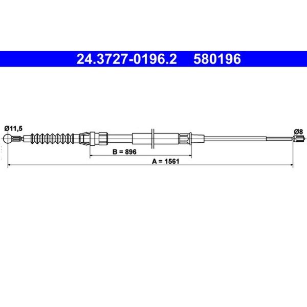 ATE 24.3727-0196.2 Seilzug, Feststellbremse