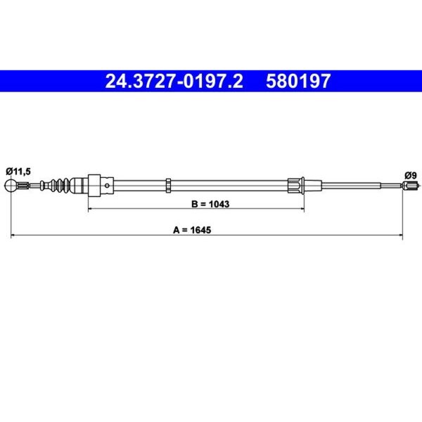 ATE 24.3727-0197.2 Seilzug, Feststellbremse