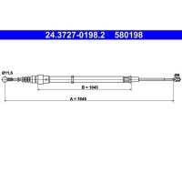 ATE 24.3727-0198.2 Seilzug, Feststellbremse