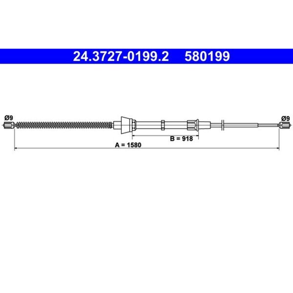 ATE 24.3727-0199.2 Seilzug, Feststellbremse