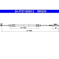 ATE 24.3727-0224.2 Seilzug, Feststellbremse