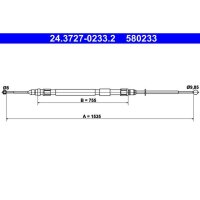 ATE 24.3727-0233.2 Seilzug, Feststellbremse