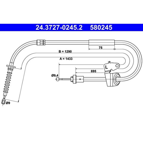 ATE 24.3727-0245.2 Seilzug, Feststellbremse