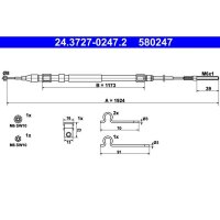 ATE 24.3727-0247.2 Seilzug, Feststellbremse