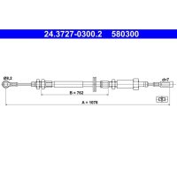 ATE 24.3727-0300.2 Seilzug, Feststellbremse