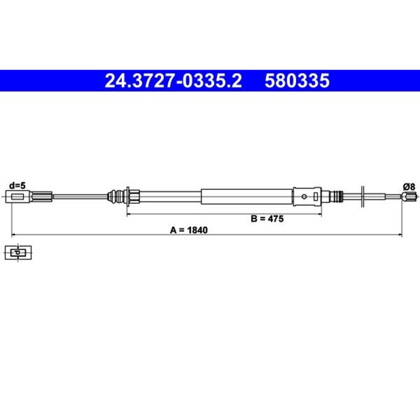 ATE 24.3727-0335.2 Seilzug, Feststellbremse