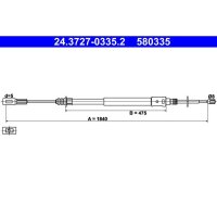 ATE 24.3727-0335.2 Seilzug, Feststellbremse
