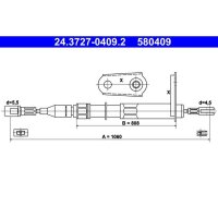 ATE 24.3727-0409.2 Seilzug, Feststellbremse