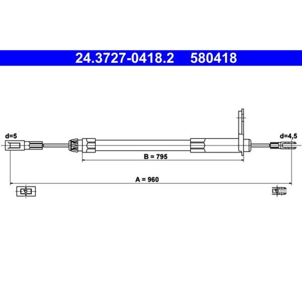 ATE 24.3727-0418.2 Seilzug, Feststellbremse