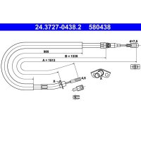 ATE 24.3727-0438.2 Seilzug, Feststellbremse
