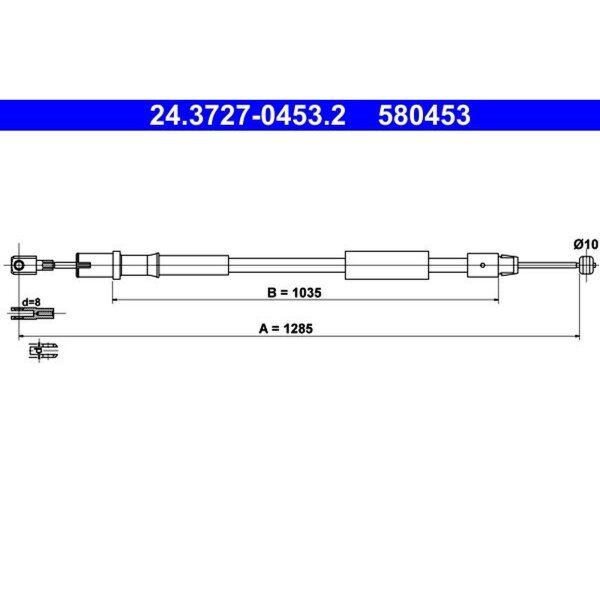 ATE 24.3727-0453.2 Seilzug, Feststellbremse