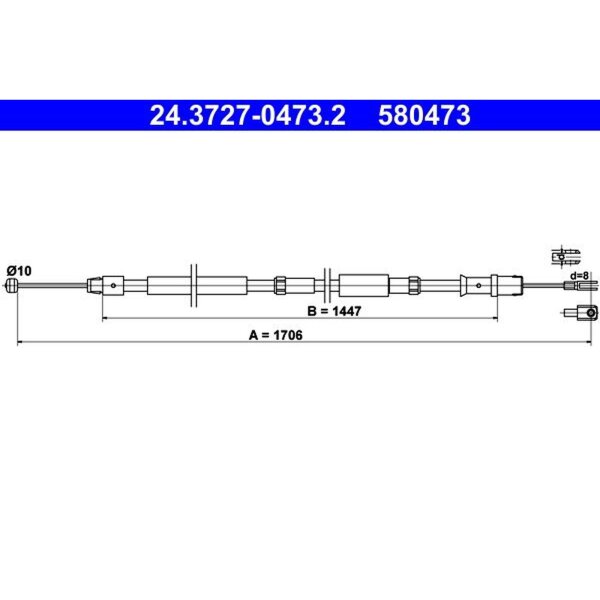 ATE 24.3727-0473.2 Seilzug, Feststellbremse