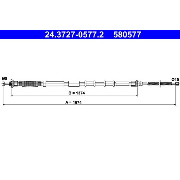 ATE 24.3727-0577.2 Seilzug, Feststellbremse