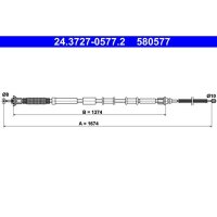 ATE 24.3727-0577.2 Seilzug, Feststellbremse