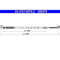 ATE 24.3727-0578.2 Seilzug, Feststellbremse