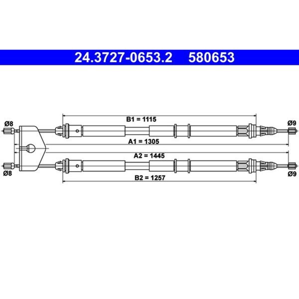 ATE 24.3727-0653.2 Seilzug, Feststellbremse