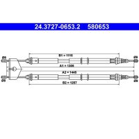 ATE 24.3727-0653.2 Seilzug, Feststellbremse