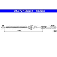 ATE 24.3727-0663.2 Seilzug, Feststellbremse