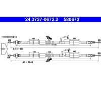 ATE 24.3727-0672.2 Seilzug, Feststellbremse