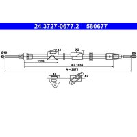ATE 24.3727-0677.2 Seilzug, Feststellbremse