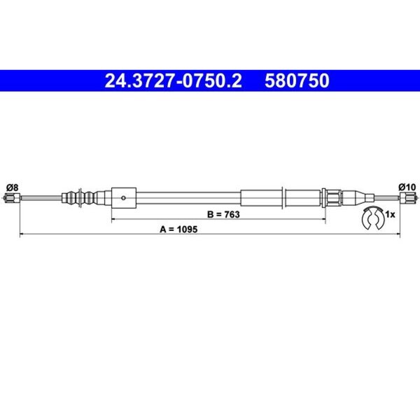 ATE 24.3727-0750.2 Seilzug, Feststellbremse