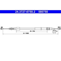 ATE 24.3727-0750.2 Seilzug, Feststellbremse
