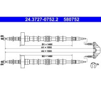 ATE 24.3727-0752.2 Seilzug, Feststellbremse