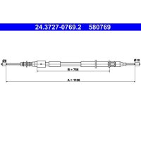 ATE 24.3727-0769.2 Seilzug, Feststellbremse