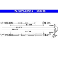 ATE 24.3727-0790.2 Seilzug, Feststellbremse