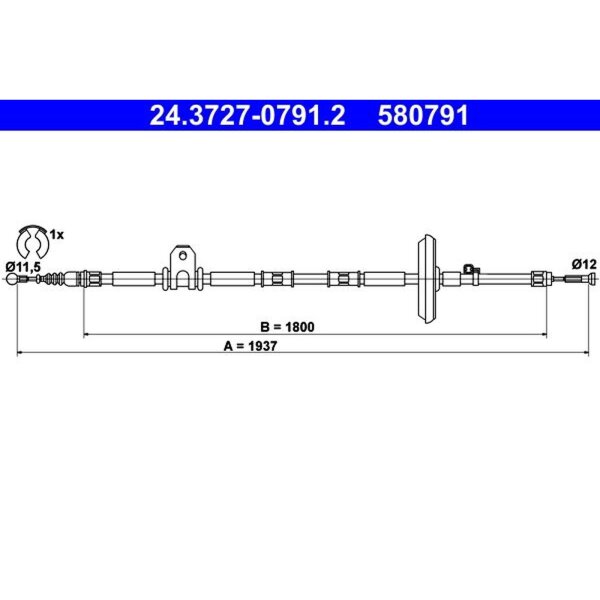 ATE 24.3727-0791.2 Seilzug, Feststellbremse
