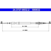 ATE 24.3727-0832.2 Seilzug, Feststellbremse