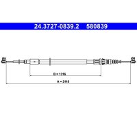 ATE 24.3727-0839.2 Seilzug, Feststellbremse