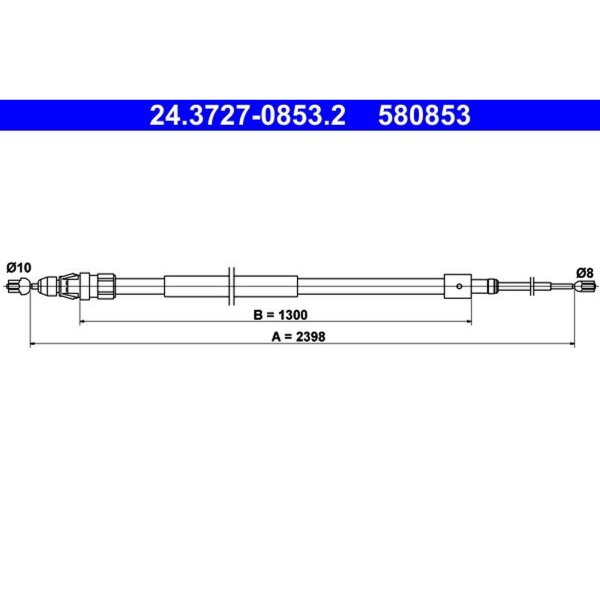 ATE 24.3727-0853.2 Seilzug, Feststellbremse
